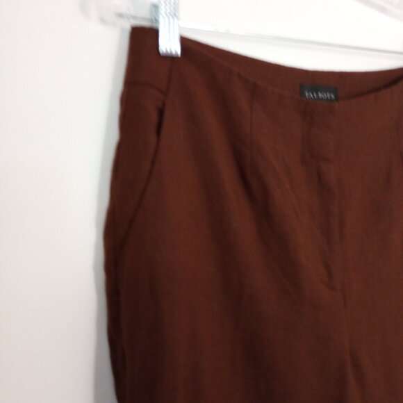 Talbots Brown Southampton Linen Trouser Pants - Picture 2 of 9